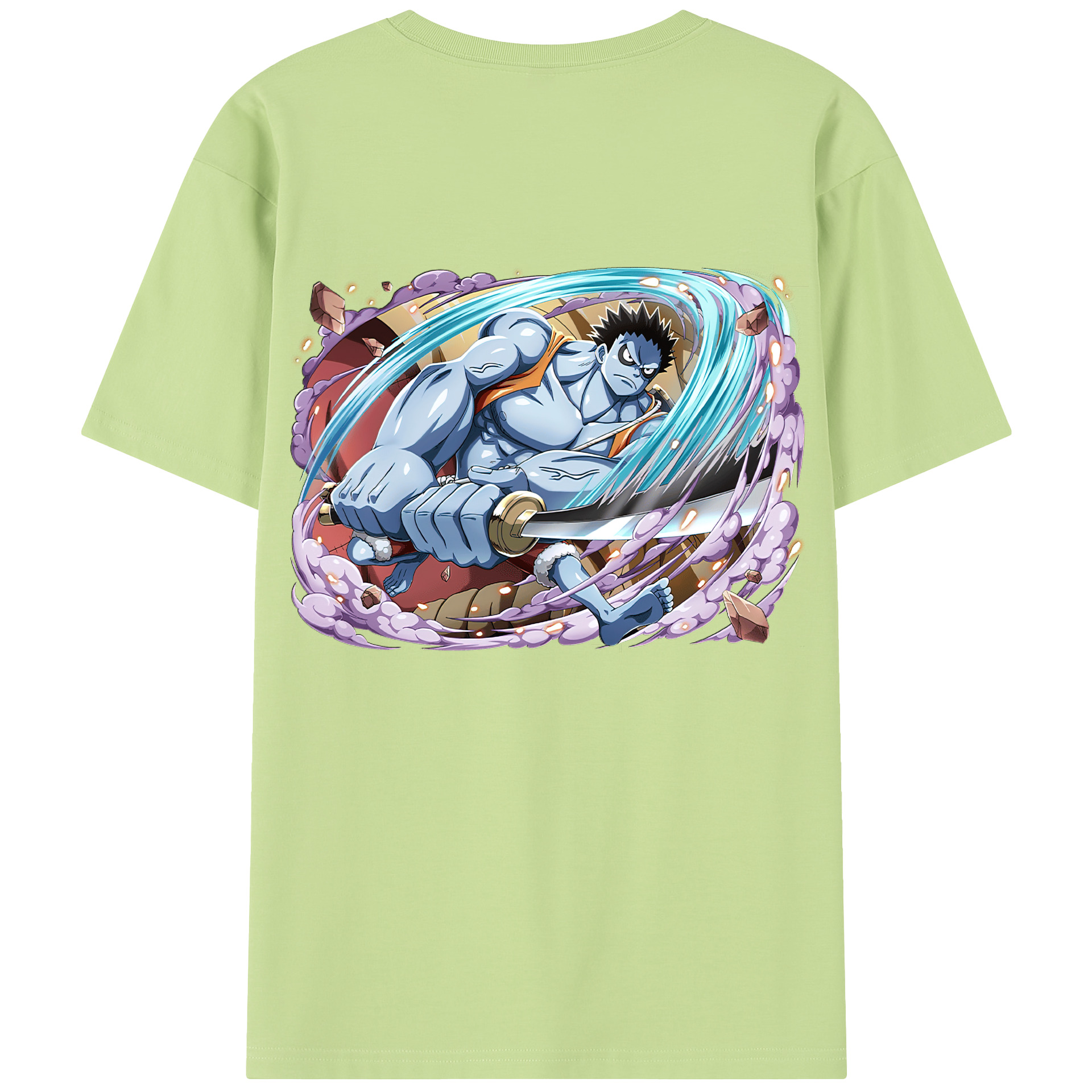 ワンピース モンキー・D・ルフィ ONE PIECE Monkey D. Luffy 綿100％半袖Tシャツ（背面プリント）